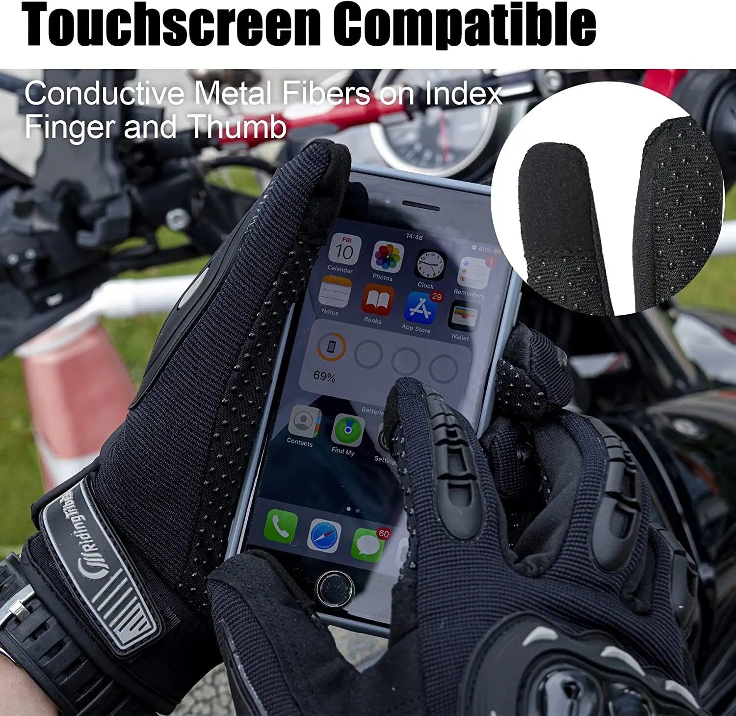 Motorcycle Gloves Full Finger Touchscreen - MadV Designs