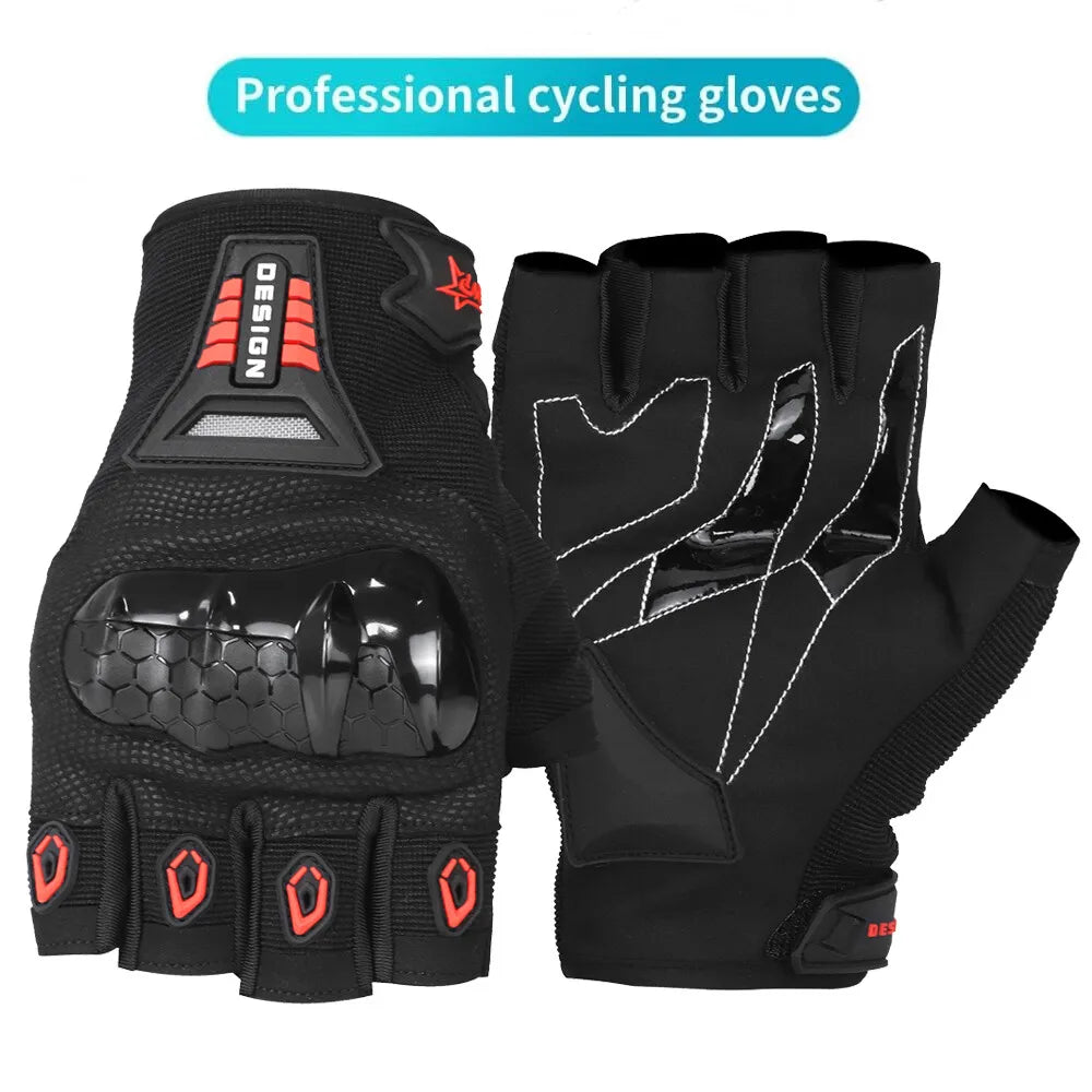 Fingerless Motorcycle Biker Gloves - MadV Designs