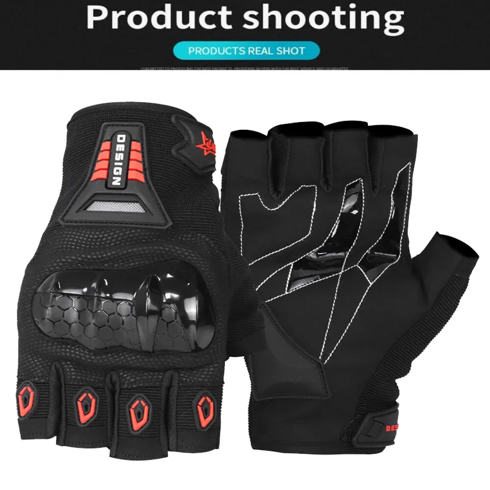 Fingerless Motorcycle Biker Gloves - MadV Designs