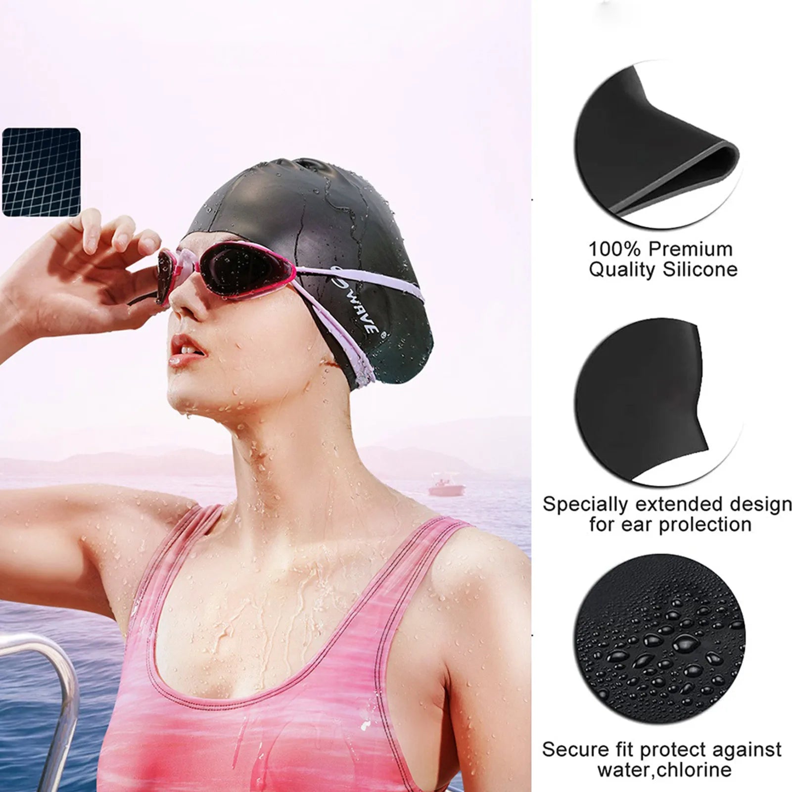 Silicone Waterproof Swimming Hat - MadV Designs
