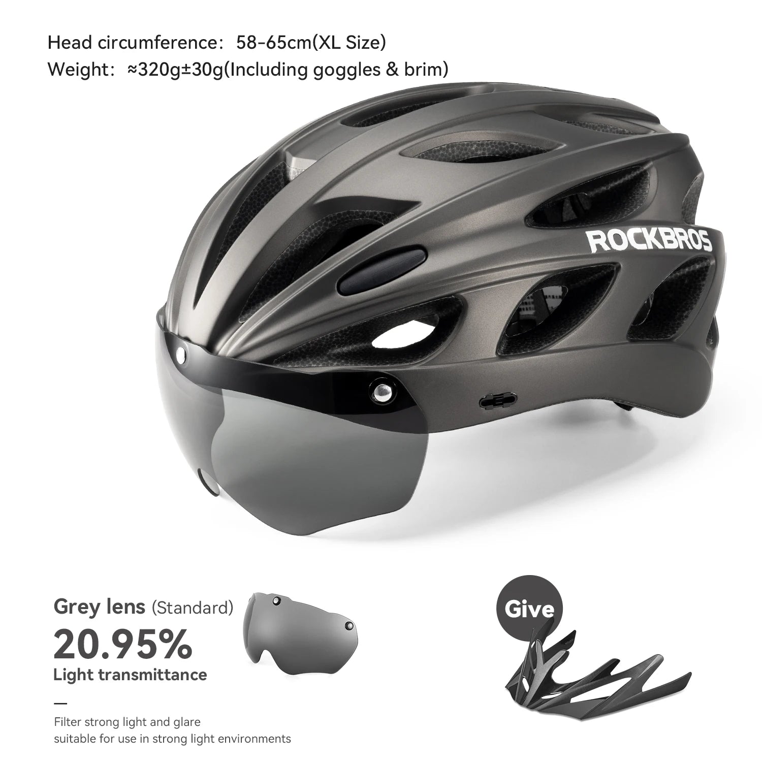 ROCKBROS Cycling Helmet Lightweight Integrated Helmet Head Protection Safety Helmet With Goggles Men Women MTB Road Bike Helmet - MadV Designs