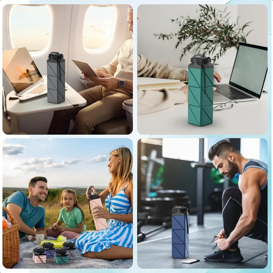 2pc Collapsible Water Bottles 20.6oz - MadV Designs