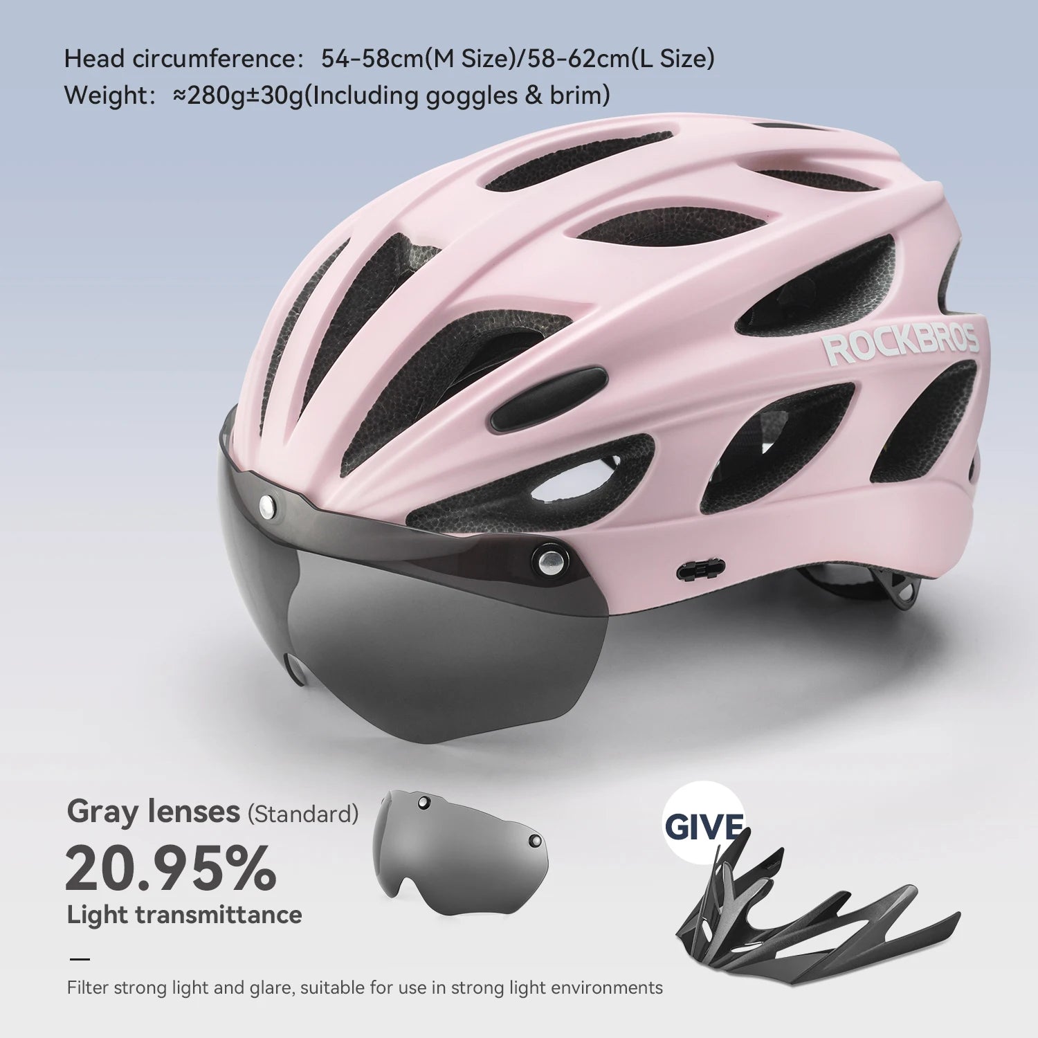 ROCKBROS Cycling Helmet Lightweight Integrated Helmet Head Protection Safety Helmet With Goggles Men Women MTB Road Bike Helmet - MadV Designs