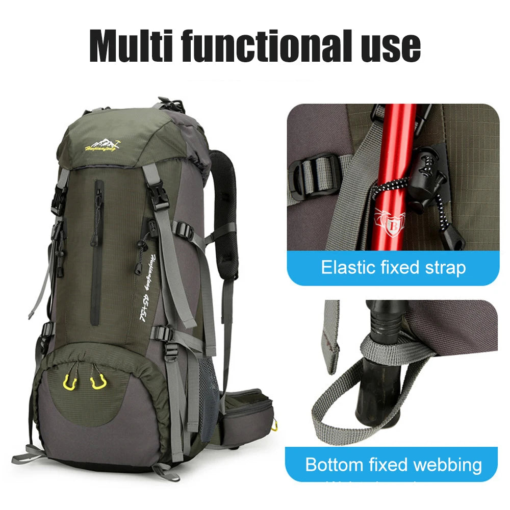 50L Lightweight Water-Resistant Hiking Backpack - MadV Designs