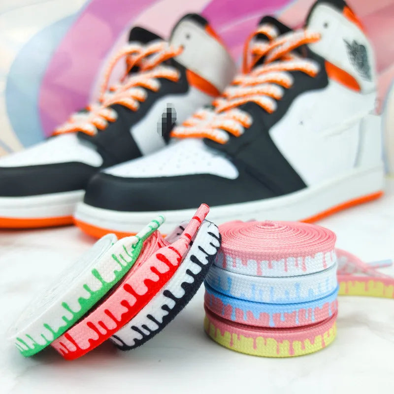 Rainbow ice Cream Flat Shoelace Elastic - MadV Designs