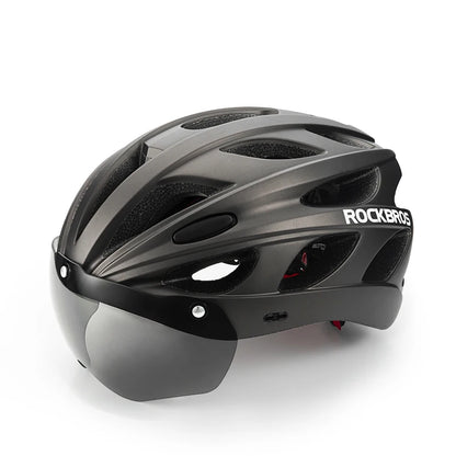 ROCKBROS Cycling Helmet Lightweight Integrated Helmet Head Protection Safety Helmet With Goggles Men Women MTB Road Bike Helmet - MadV Designs
