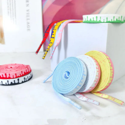 Rainbow ice Cream Flat Shoelace Elastic - MadV Designs