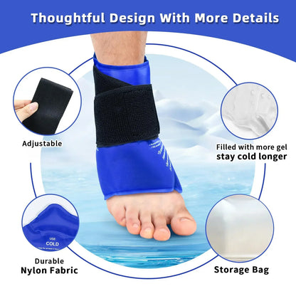 Ankle Brace Ice Pack Wrap For Injuries - MadV Designs