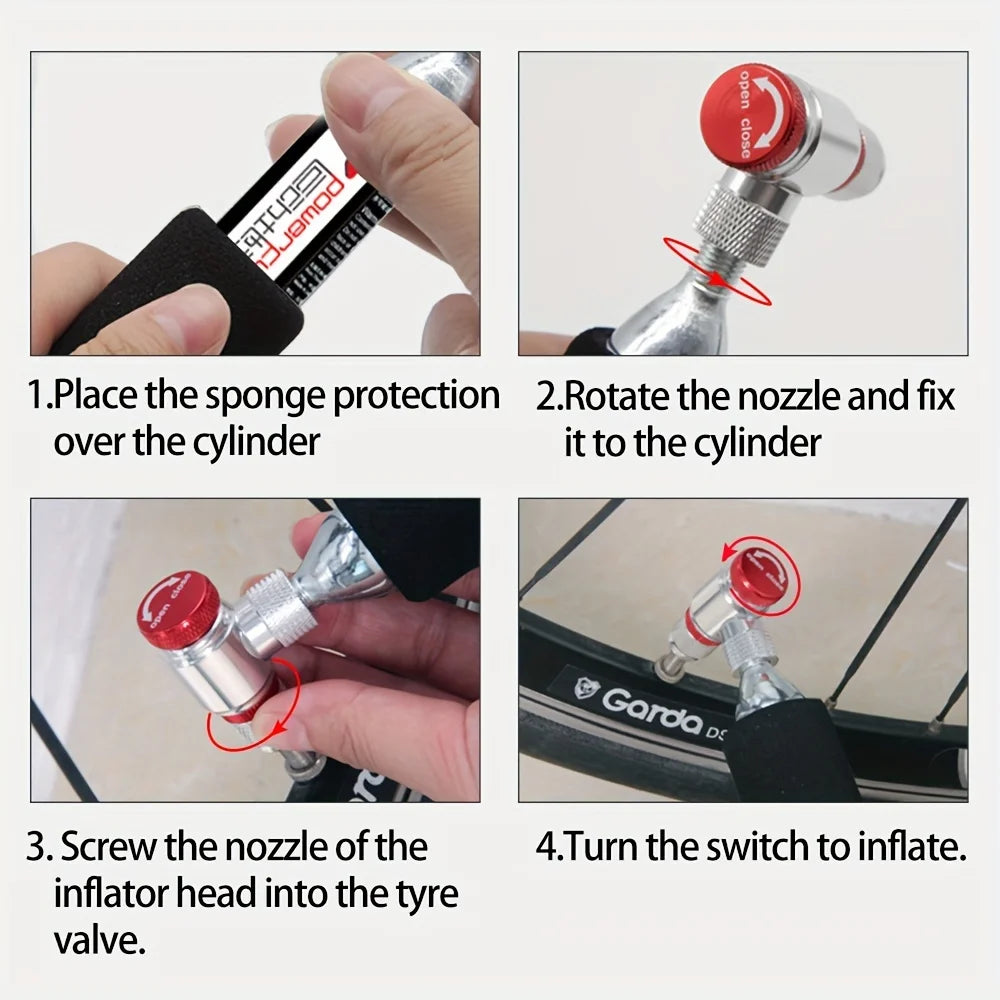 CO2 Pump For Bicycle Schrader - MadV Designs