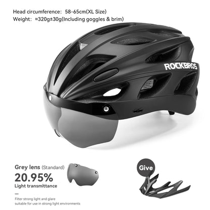 ROCKBROS Cycling Helmet Lightweight Integrated Helmet Head Protection Safety Helmet With Goggles Men Women MTB Road Bike Helmet - MadV Designs