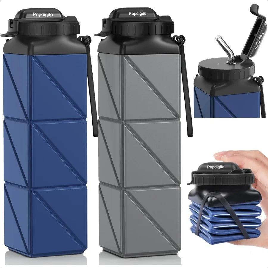 2pc Collapsible Water Bottles 20.6oz - MadV Designs