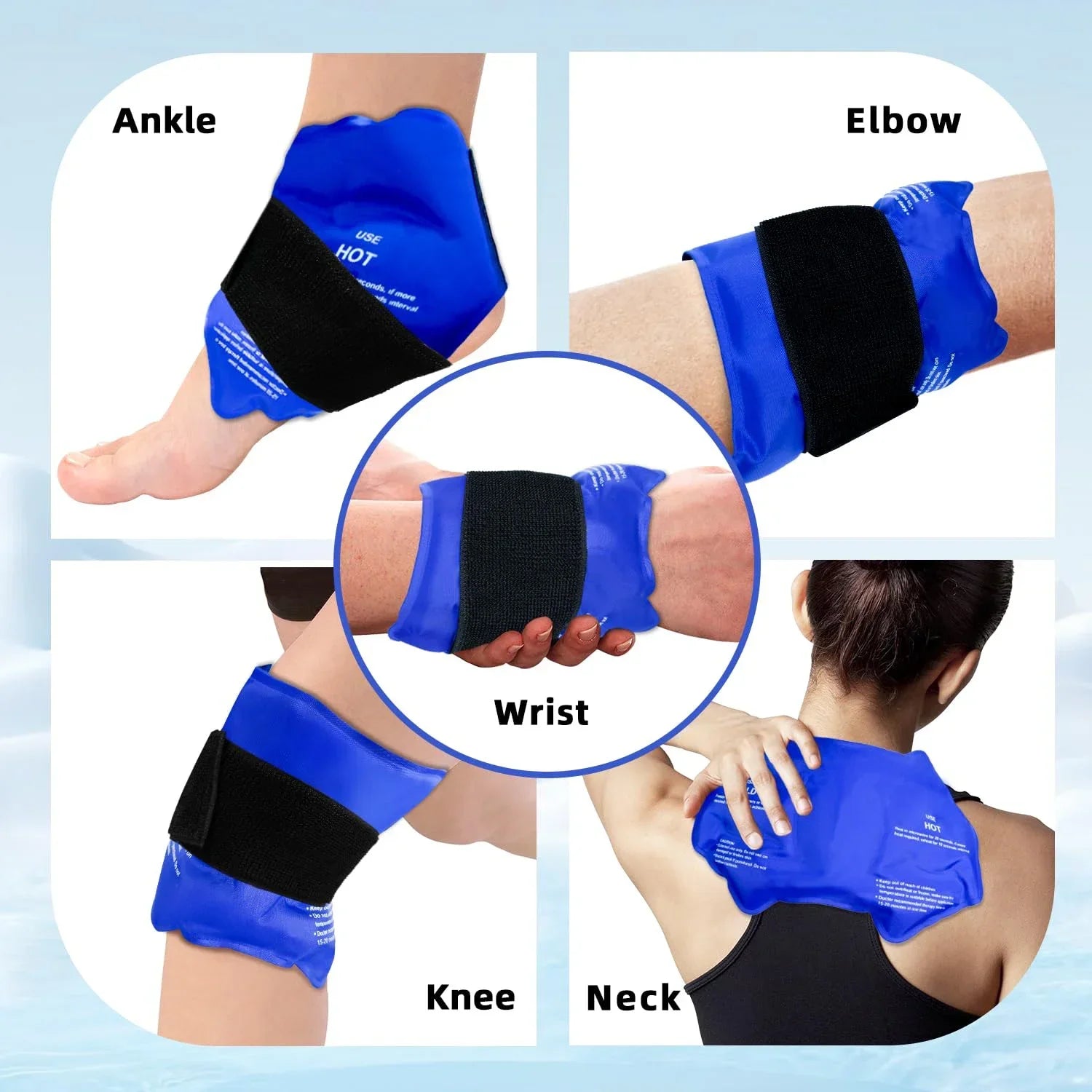 Ankle Brace Ice Pack Wrap For Injuries - MadV Designs